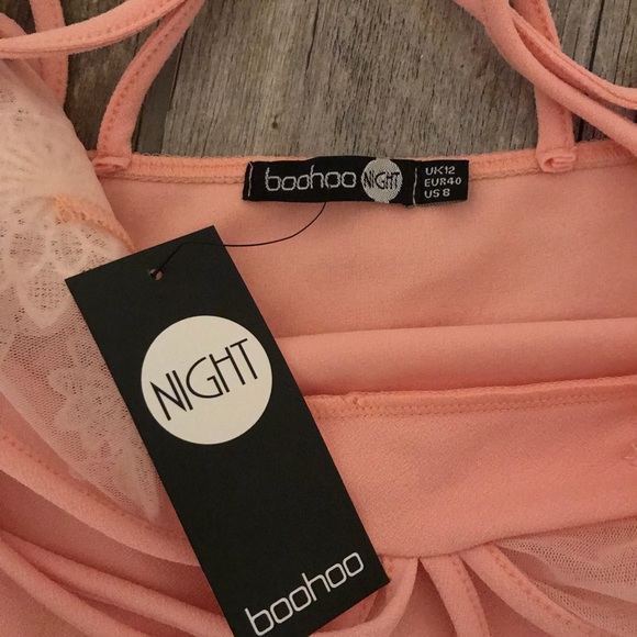 Boohoo night peach color bodysuit - Picture 4 of 4